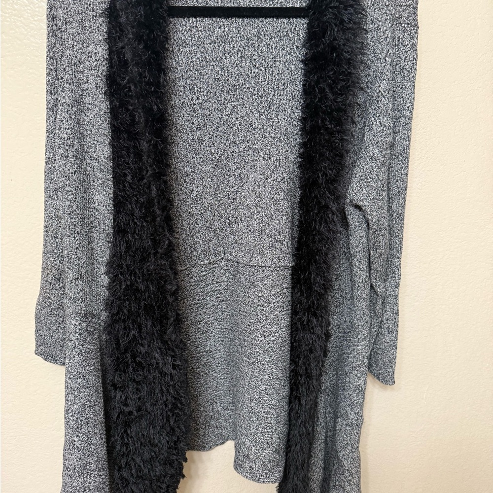Penny Lane Cardigan Sweater Fur Lined Collar xl glamrock,steampunk,almost famous